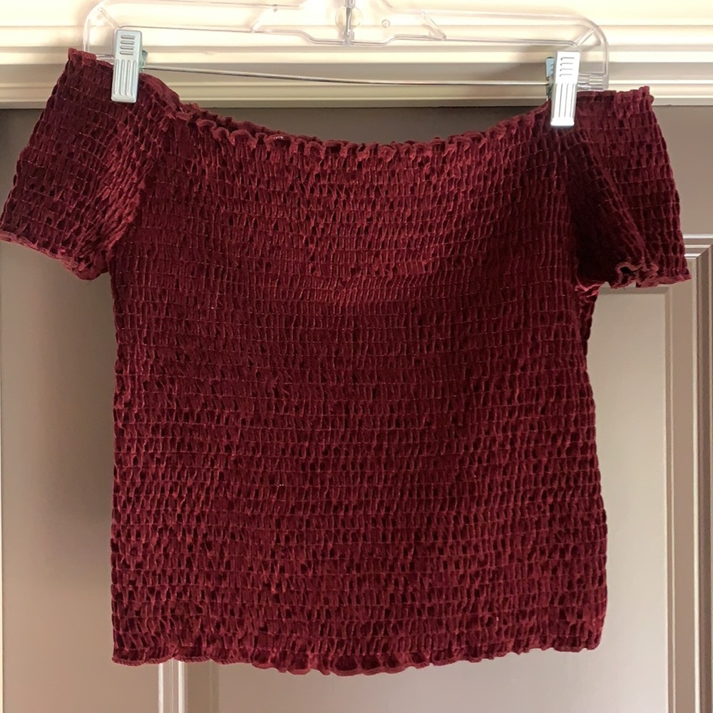 Urban Light Before Dark off the shoulder crop top